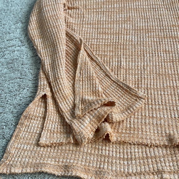 Free People Beach Erica Hoodie Pullover Top Waffle Knit Size medium - Picture 3 of 5